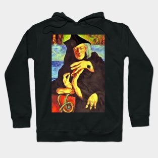 Aleister Crowley The Great Beast of Thelema painted in a Surrealist and Impressionist style Hoodie